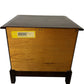 Traditional Dark Wood 3 Drawer Bedside Table Brass Handles (Pre-Loved)