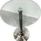 Round Glass Bar Table with Chrome Pedestal Base 60cm (Pre-Loved)