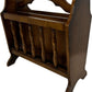 Vintage Style Wooden Magazine Rack with Spindle Detail & Handle (Pre-Loved)