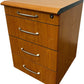 4 Drawer Lockable Office Filing Cabinet Pedestal Storage Unit (Pre-Loved)