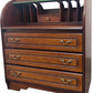 Vintage Wooden Roll Top Desk with Brass Handles (Pre-Loved)