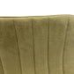 Pair Of Green Upholstered Bar Stools Black Metal Frame (Pre-Loved)