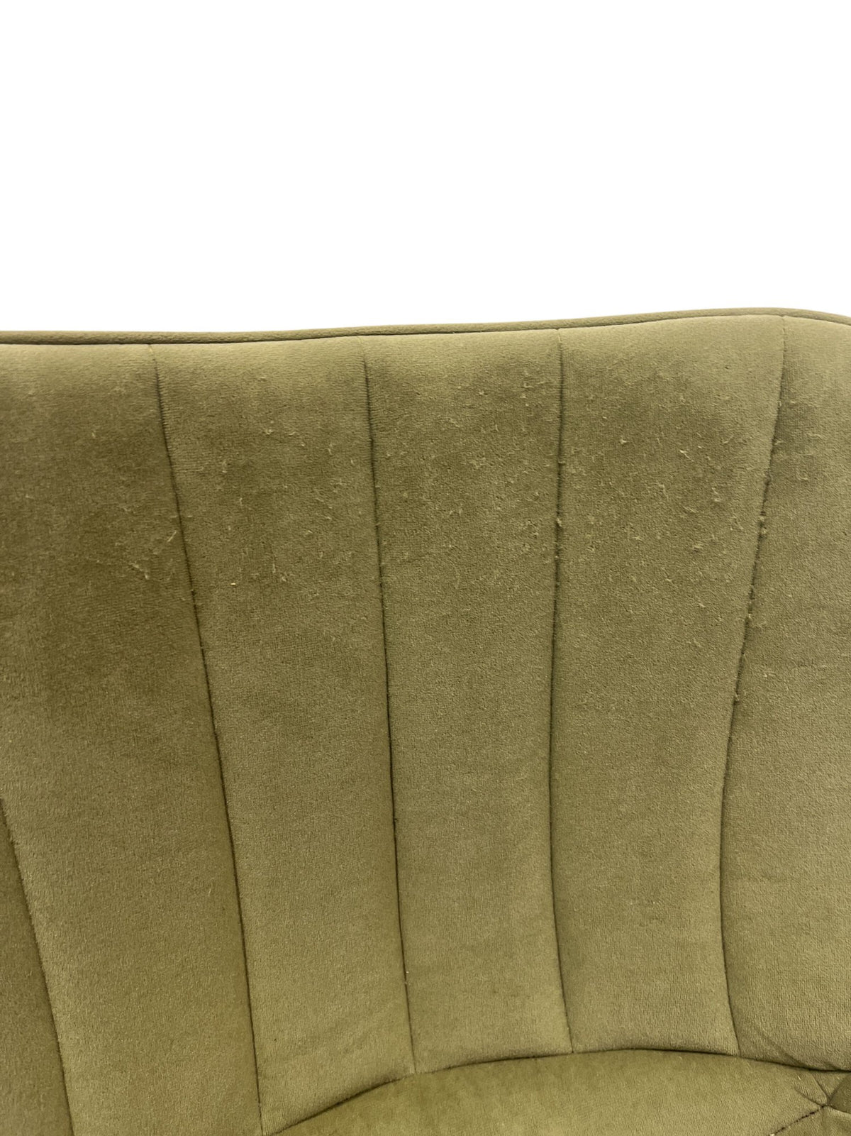 Pair Of Green Upholstered Bar Stools Black Metal Frame (Pre-Loved)