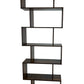 Modern Wooden Bookcase Tall Shelf Unit Zigzag Design (Pre-Loved)