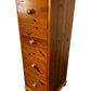 Solid Wood Pine Tallboy Chest of Drawers 4 Drawer Narrow Storage (Pre-Loved)
