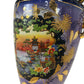 Ornate Blue Ceramic Vase Oriental Style Decorative Handles (Pre-Loved)