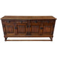 Vintage Wooden Sideboard Cabinet Floral Engraving (Pre-Loved)