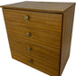 4 Drawer Wood Effect Chest Storage Unit on Castors Bedroom Office (Pre-Loved)