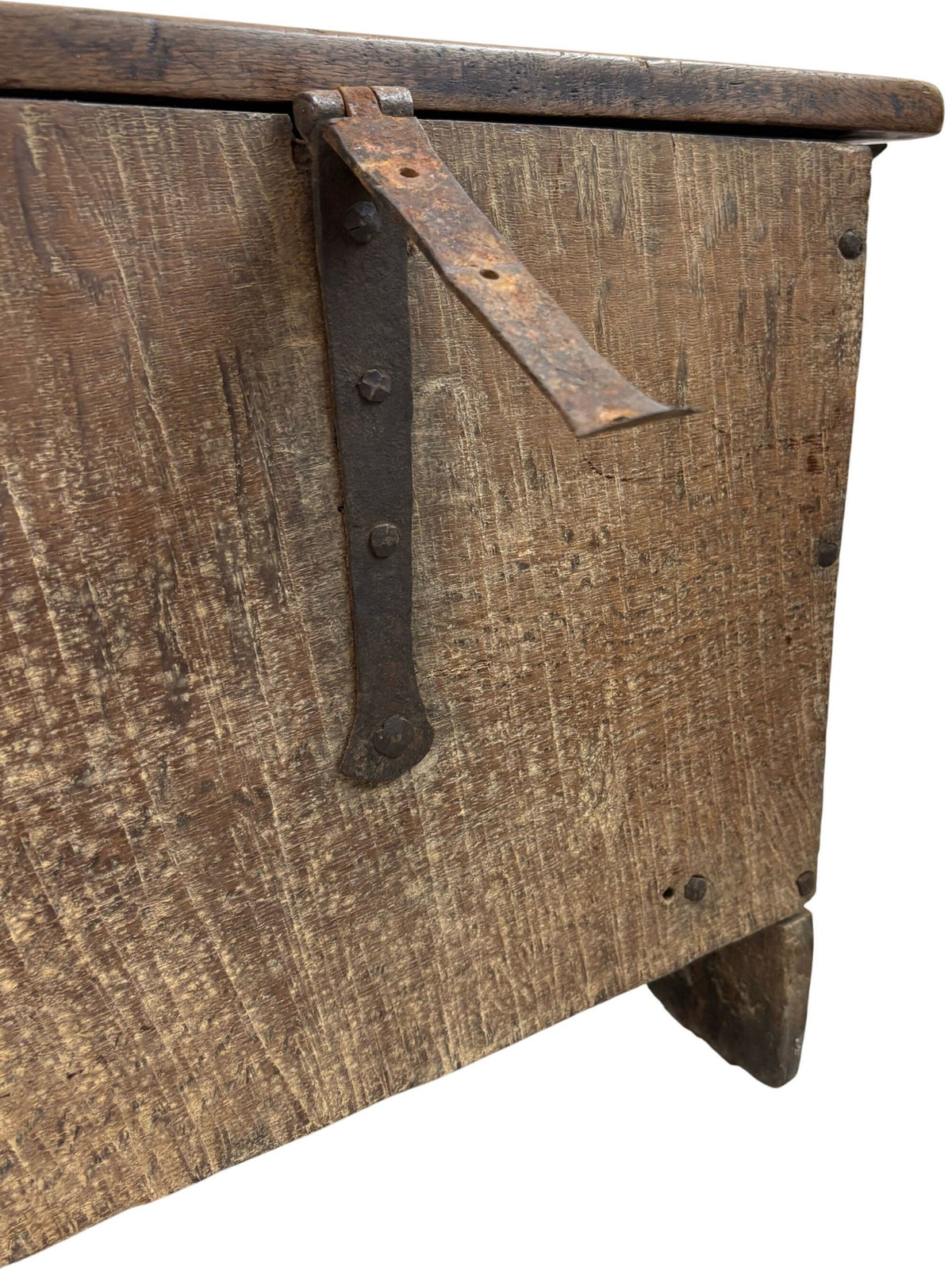Antique Wooden Storage Chest with Carved Design (Pre-Loved)