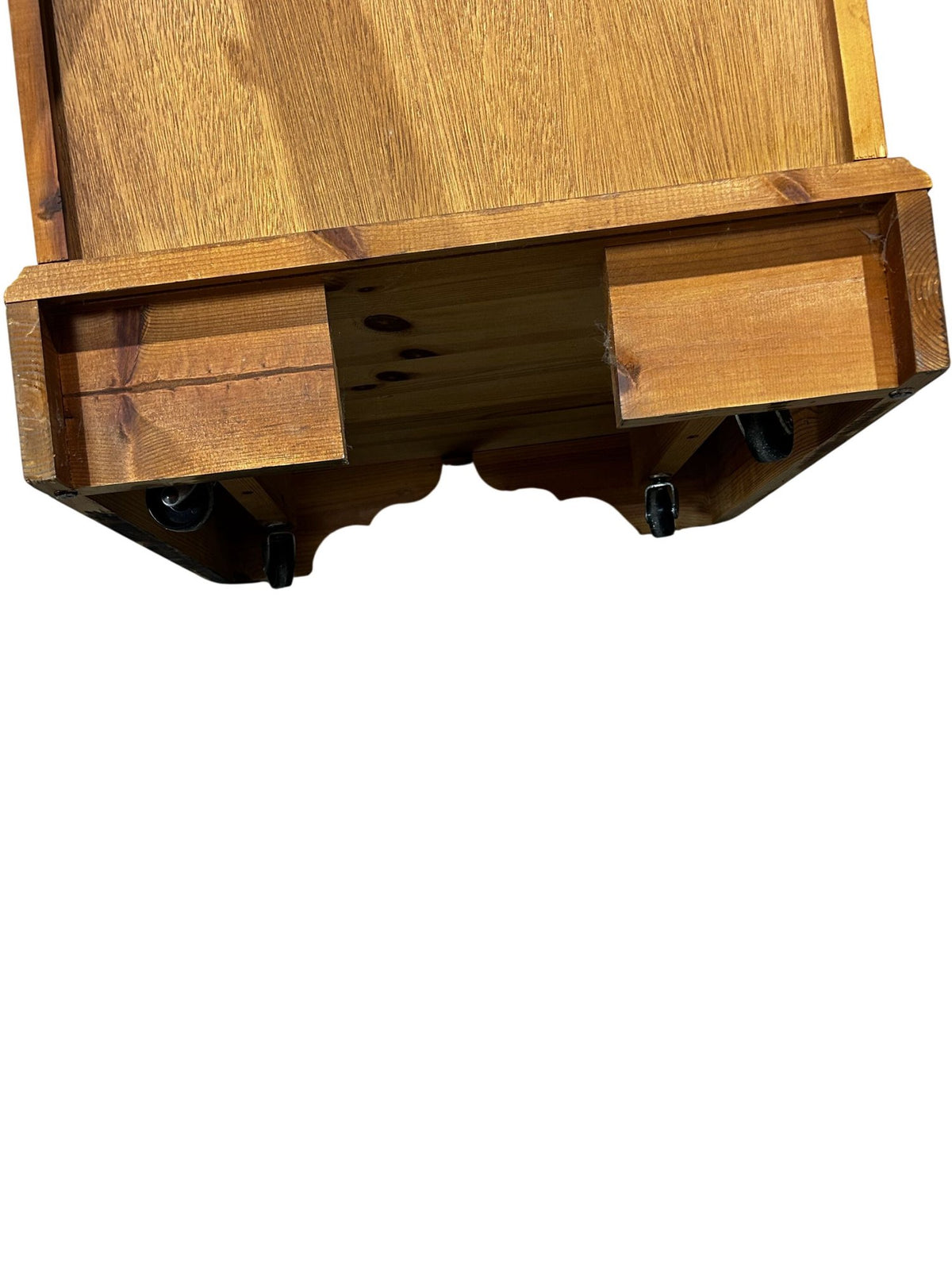 Vintage Wooden Nightstand Two Drawers Pine (Pre-Loved)