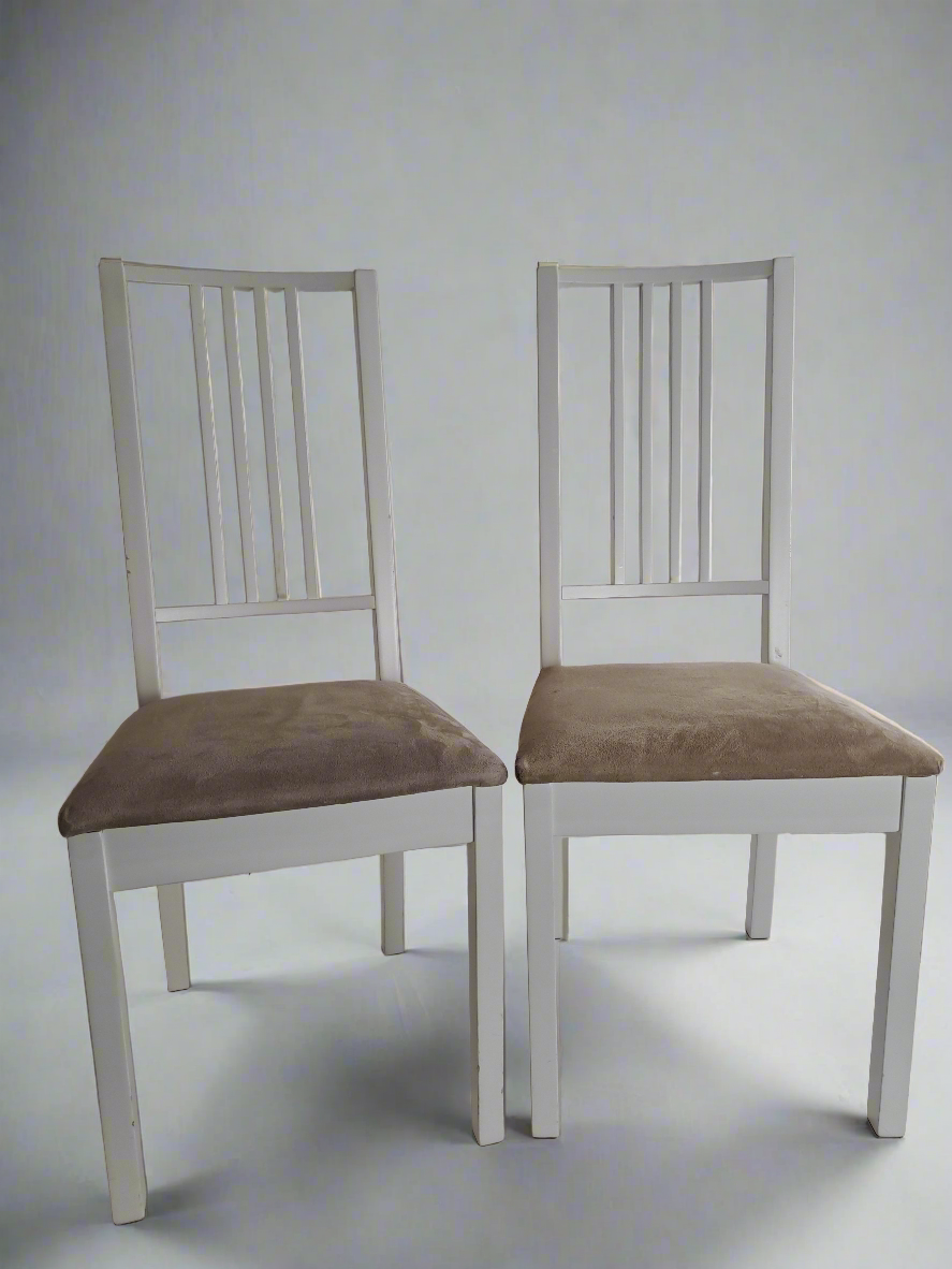 IKEA White Chairs x2 (Pre-loved)