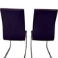Pair of Purple Cantilever Dining Chairs Chrome Metal Frame (Pre-Loved)