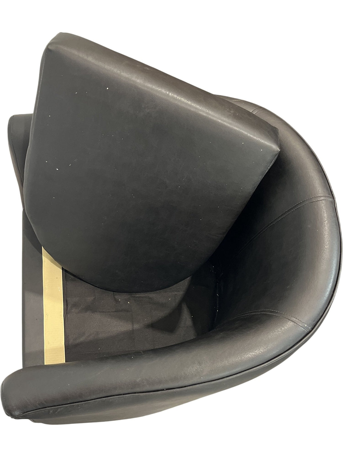 Black Faux Leather Accent Chair Armchair Upholstered (Pre-Loved)