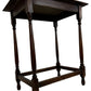 Traditional Dark Wood Side Table Turned Legs Stretcher Square (Pre-Loved)