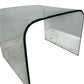 Modern Clear Bent Glass Coffee Table Curved Minimalist Design (Pre-Loved)