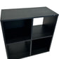 Black 4 Cube Storage Unit Shelving Bookcase Display Organiser 61cm (Pre-Loved)