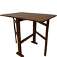 Foldable Drop Leaf Dining Table Rectangular Brown Wood Finish (Pre-Loved)