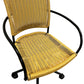 Rattan Office Chair with Black Metal Frame (Pre-Loved)