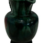 Green Glazed Ceramic Jug Vase Decorative Handle 21cm (Pre-Loved)