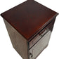 Dark Wood Bedside Cabinet with Drawer & Cupboard (Pre-Loved)