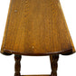 Oval Wooden Drop-Leaf Side Table with Turned Legs Traditional Style (Pre-Loved)