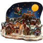 Animated Santa Scene Decoration with Moving Parts (Pre-Loved)