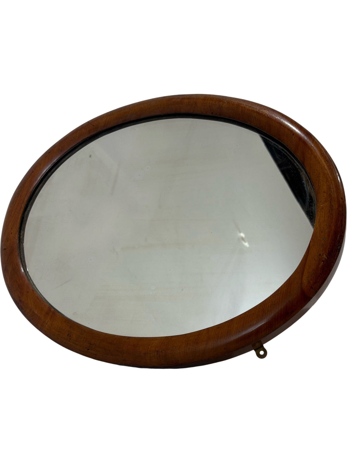 Vintage Wooden Oval Retro Mirror (Pre-Loved)