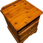 Vintage Wooden Nightstand Two Drawers Pine (Pre-Loved)