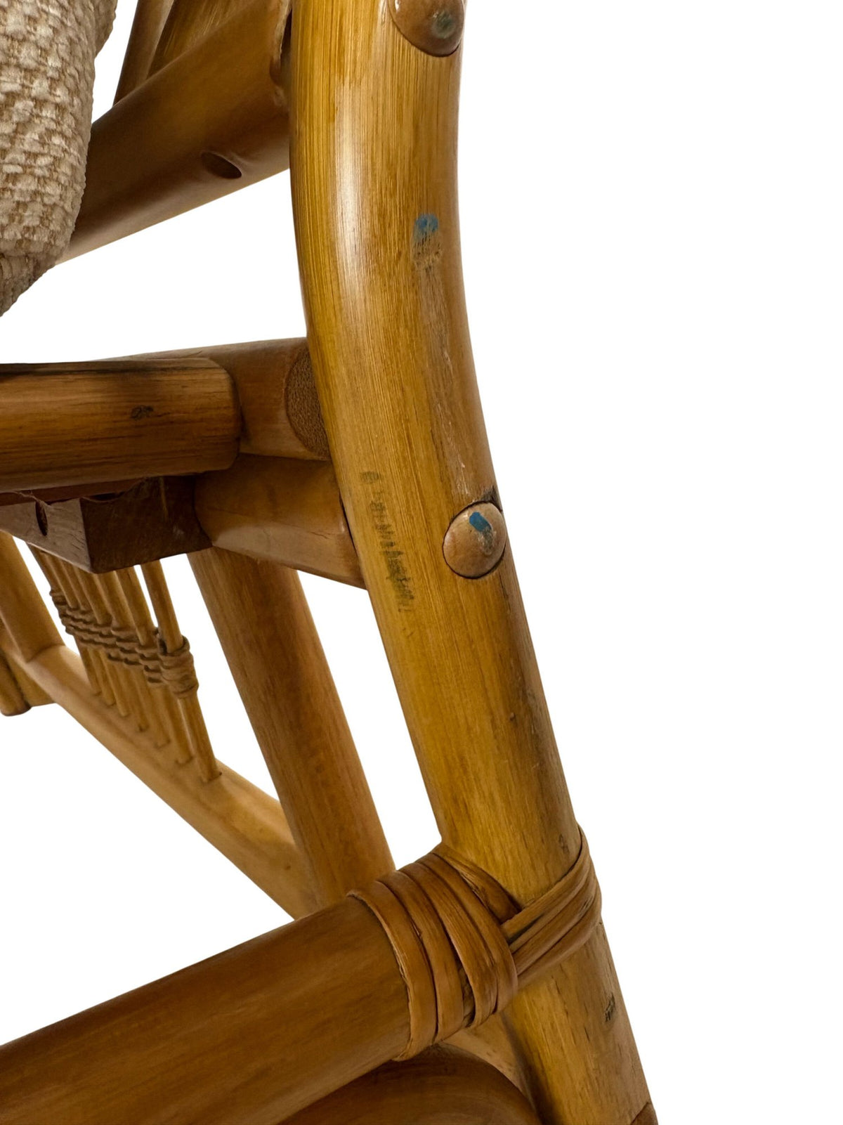 Mid Century Vintage Boho Bamboo Rattan Lounge Chairs Set of Two(Pre-Loved)
