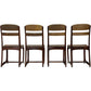 Antique Retro 'Envoy' Wooden Dining Chair Set of 4  (Pre-Loved)