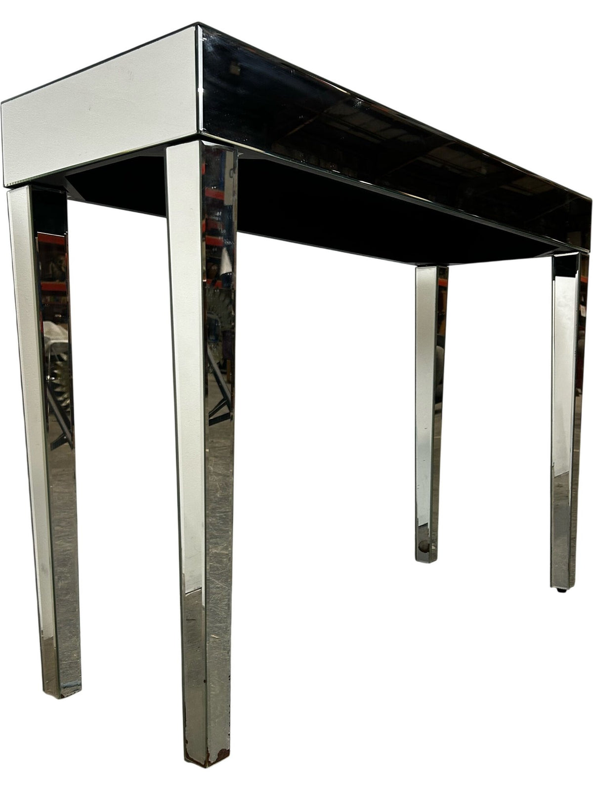 Mirrored Silver Console Table Rectangular Hallway Table (Pre-Loved)