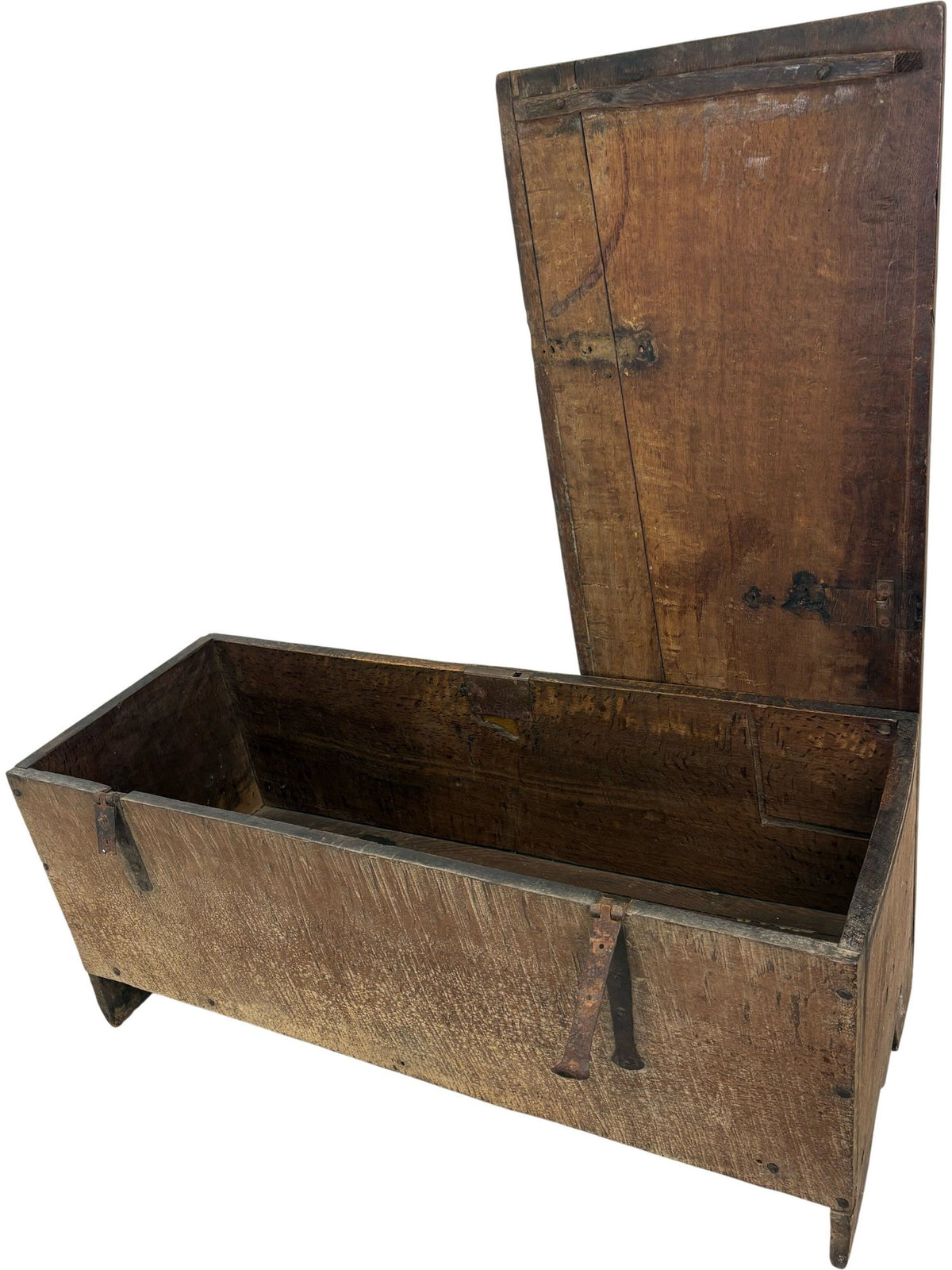 Antique Wooden Storage Chest with Carved Design (Pre-Loved)
