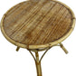 Vintage Rattan Wicker Round Side Table Boho Conservatory 60cm (Pre-Loved)