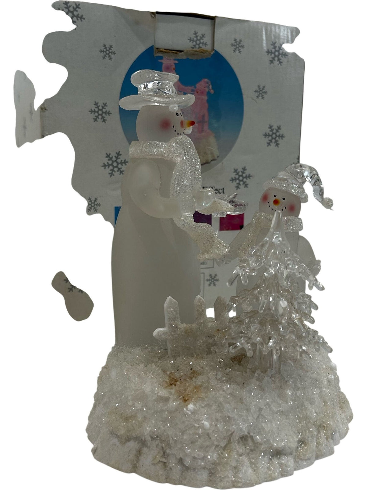 Frosted Snowman Colour Changing LED Christmas Tabletop Decoration (Pre-Loved)