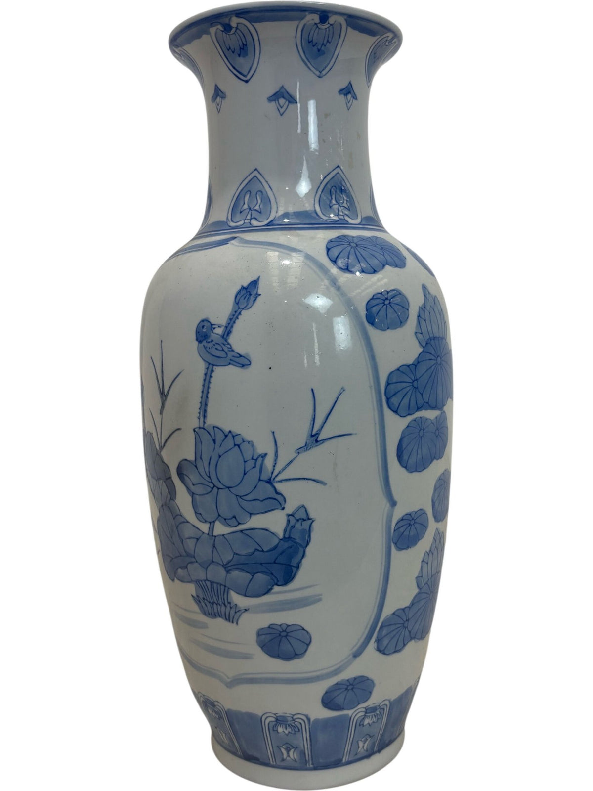 Chinese Blue White Vase Floral Pattern (Pre-Loved)