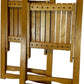 Set of 2 Wooden Folding Chairs Slatted Seat Brown Compact (Pre-Loved)