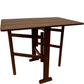 Foldable Drop Leaf Dining Table Rectangular Brown Wood Finish (Pre-Loved)