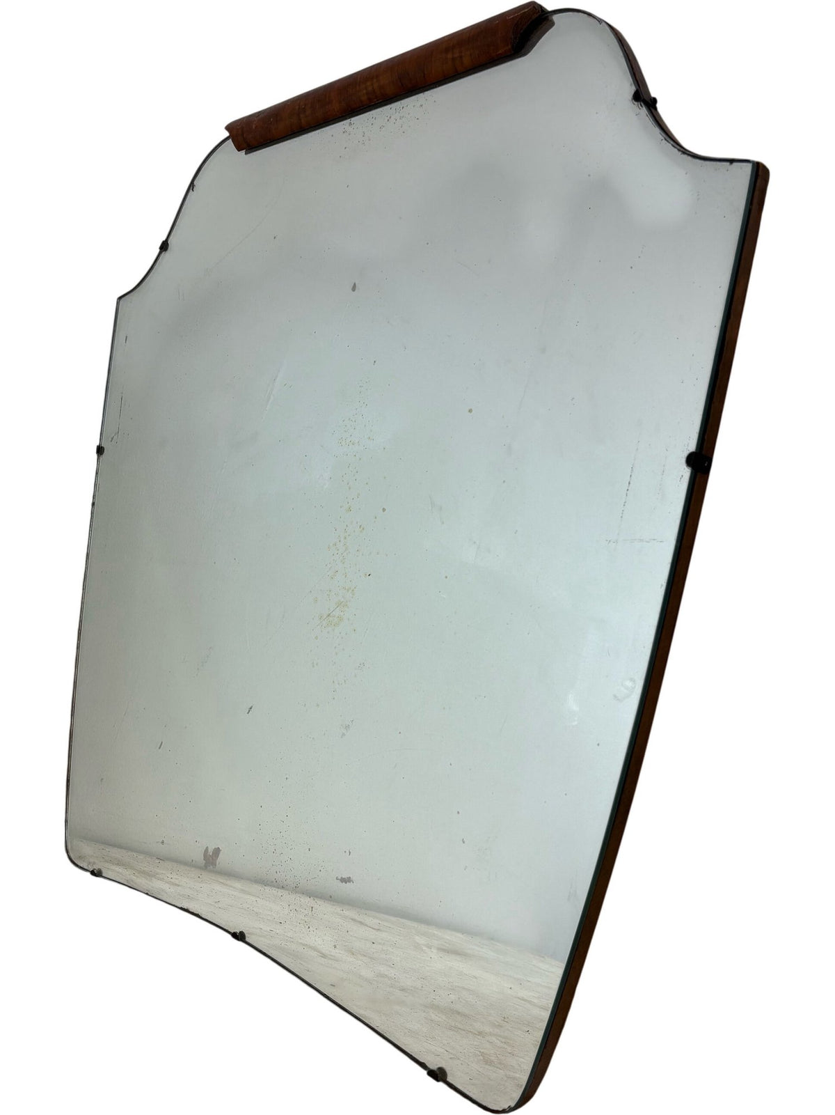 Vintage Mid Century Shield-Shaped Wall Mirror (Pre-Loved)