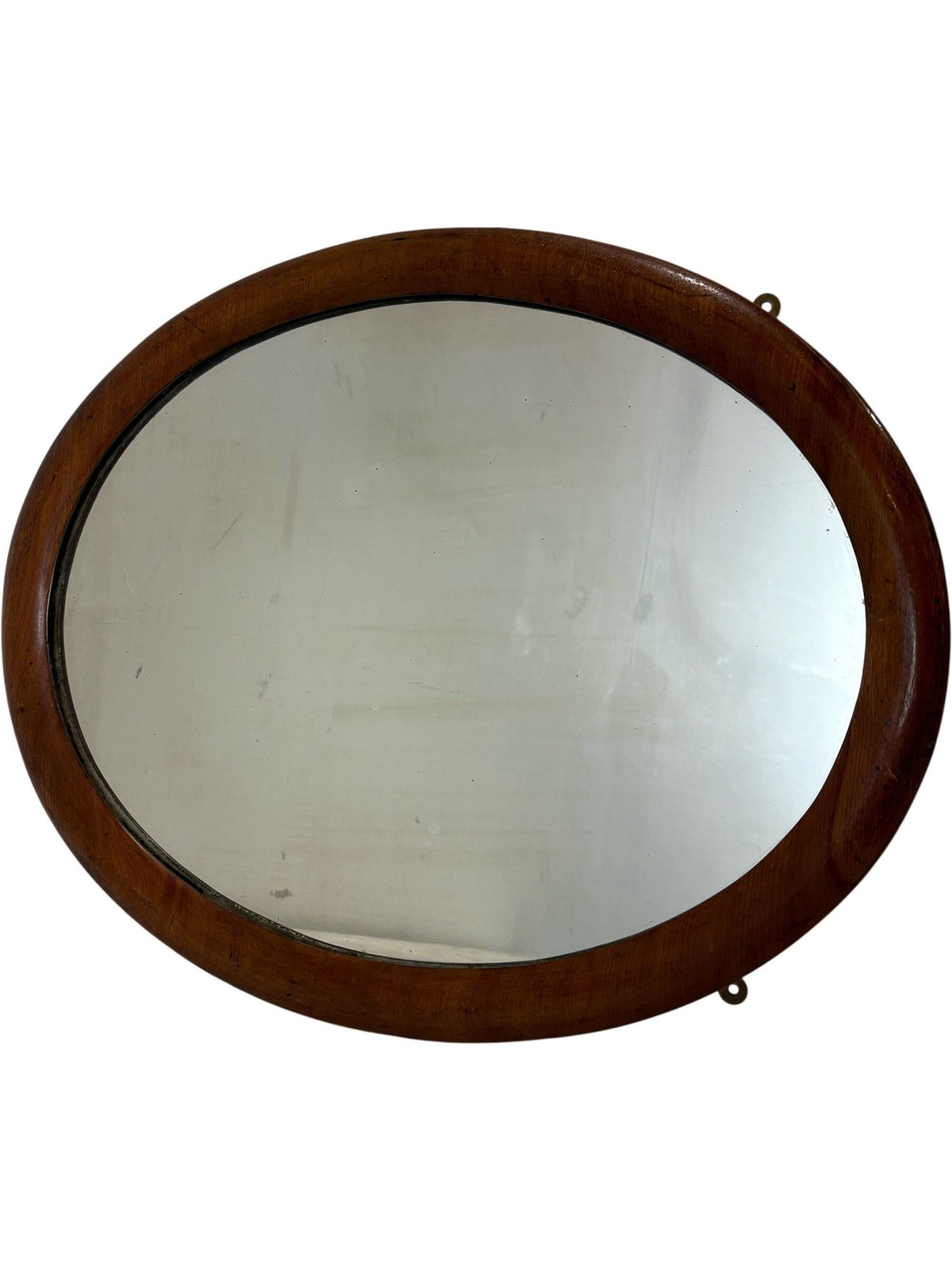 Vintage Wooden Oval Retro Mirror (Pre-Loved)