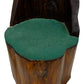 Handcrafted Wooden Chair Green Cushion (Pre-Loved)
