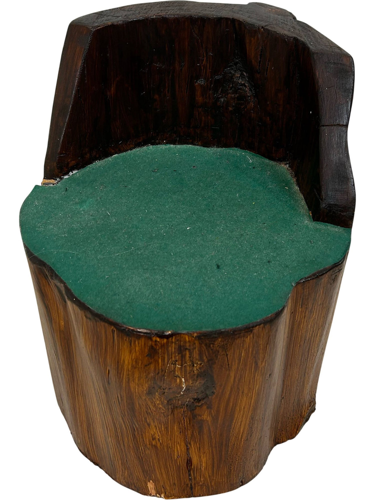 Handcrafted Wooden Chair Green Cushion (Pre-Loved)