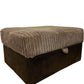Large Brown Corduroy Storage Ottoman Footstool with Lift-Up Lid (Pre-Loved)