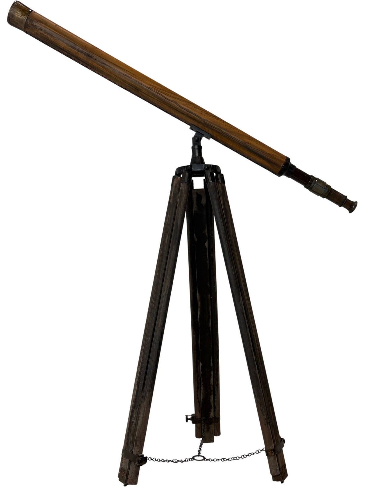 Vintage Wooden Telescope with Tripod Stand (Pre-Loved)