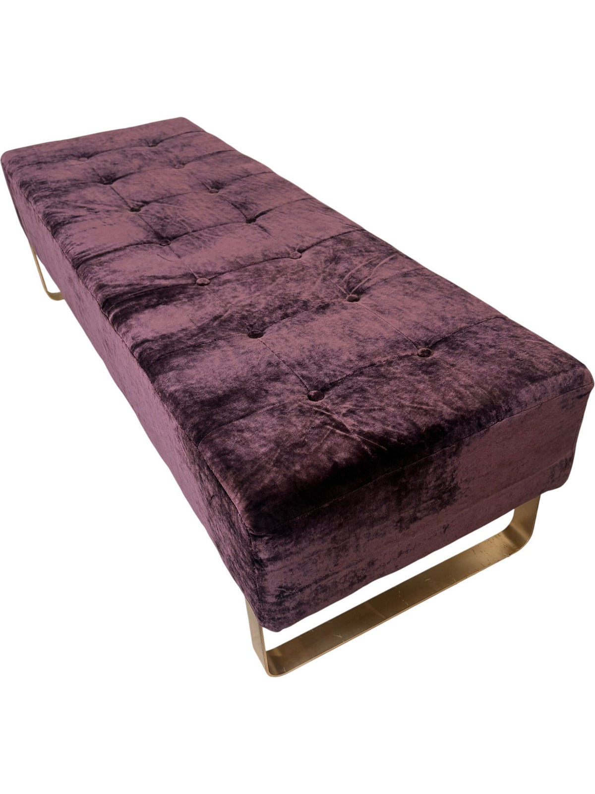 Upholstered Bench Purple Velvet (Pre-Loved)
