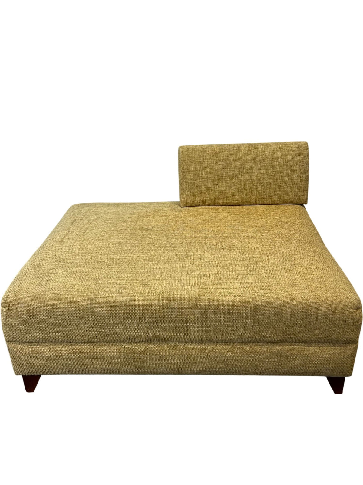 Mid Century Style Mustard Fabric Chaise Lounge Armless Daybed (Pre-Loved)