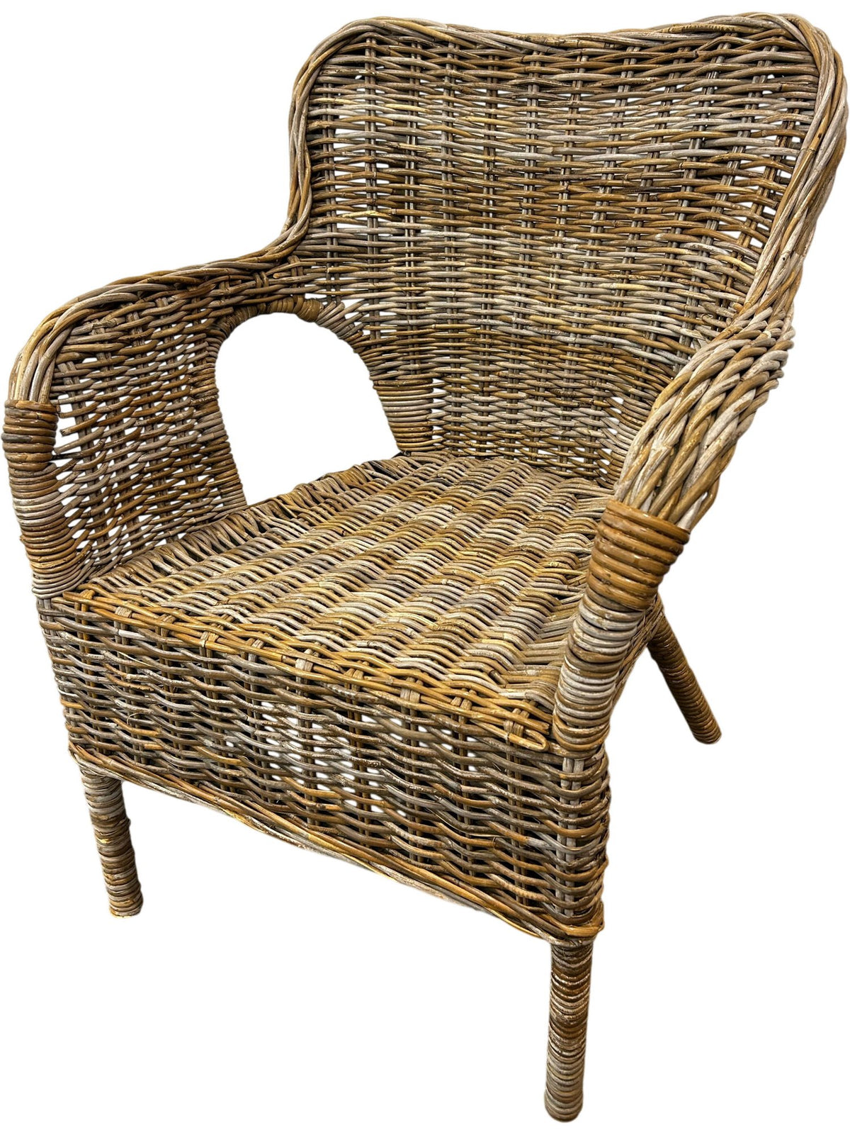 Rattan Armchair Natural Finish (Pre-Loved)