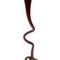 Tall Art Glass Floor Vase Red Grey Swirl Abstract Statement Decor (Pre-Loved)