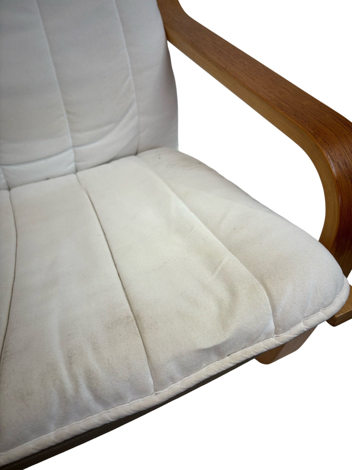 White Upholstered Wooden Chair (Pre-Loved)