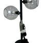 M&S 2-Light Globe Table Lamp Smoked Glass Black Modern Design (Pre-Loved)