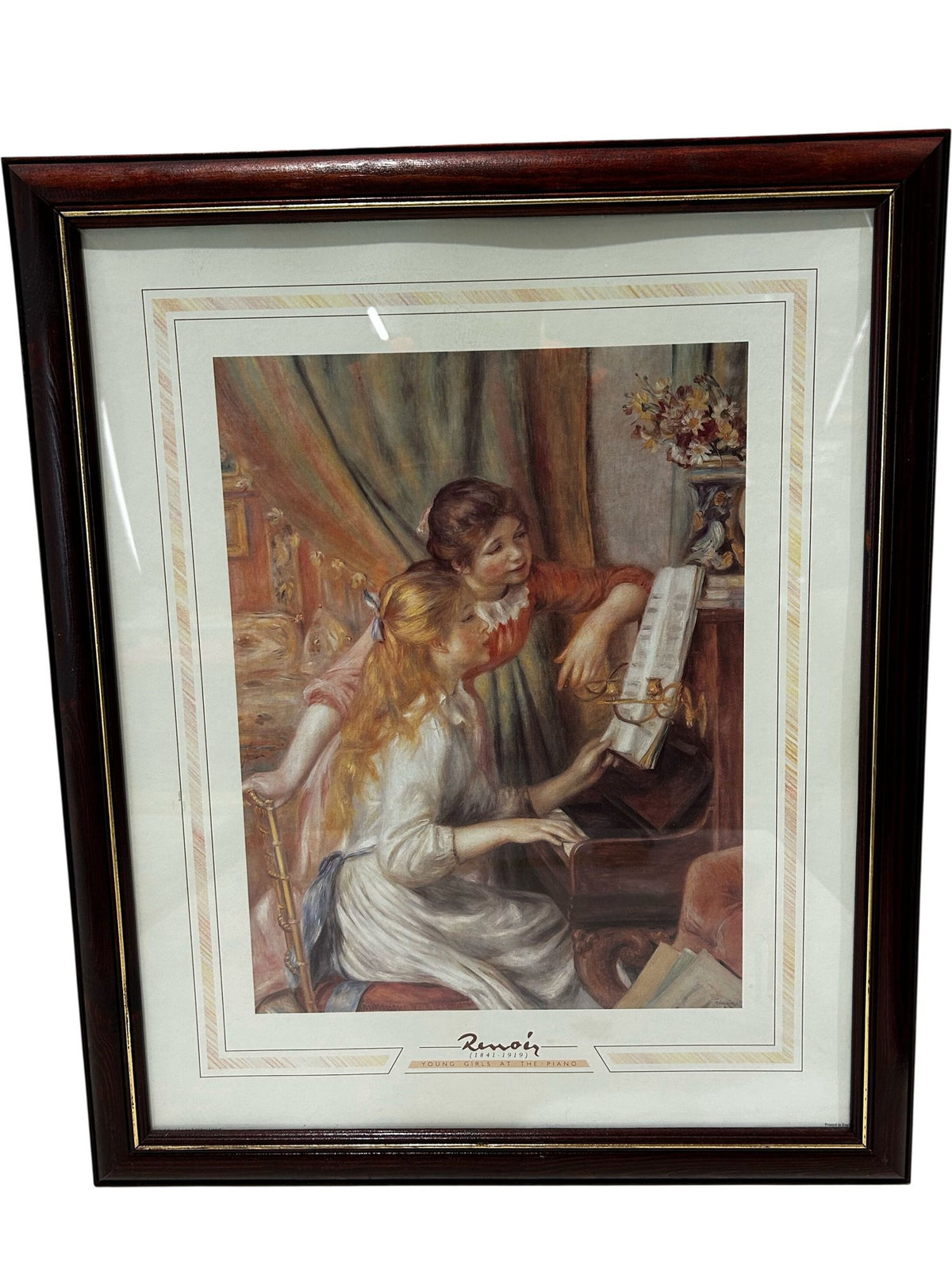Renoir Young Girls at the Piano Framed Art Print 58cm (Pre-Loved)